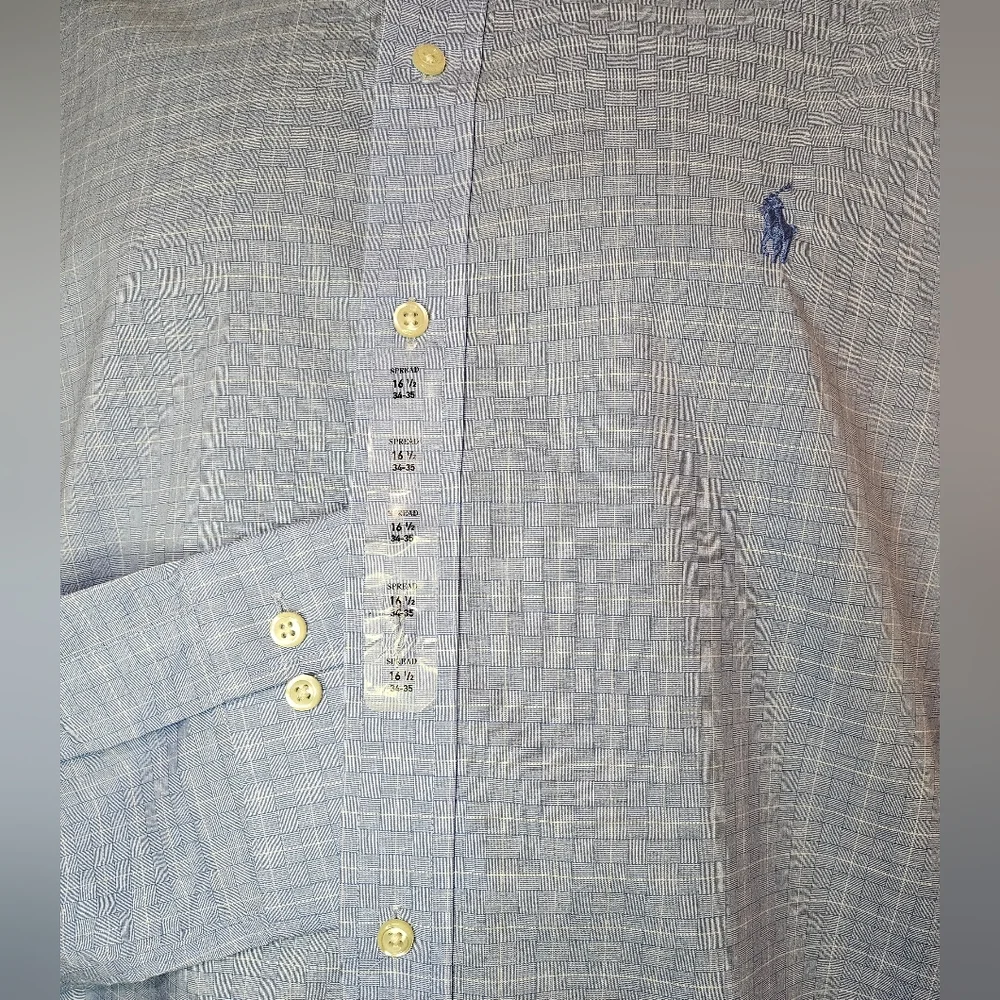 Polo Ralph Lauren Men's Long Sleeve Blue Shirt 16 1/2 34-35 Large - Picture 3 of 8